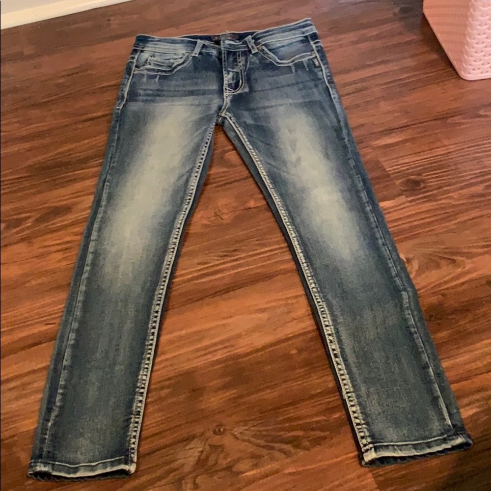 Silver Skinny Jeans -Girls Size 10